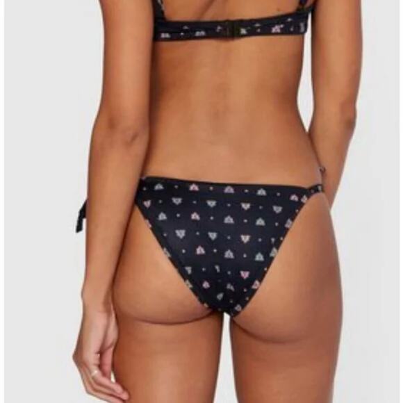 RVCA Foulard French Mid Rise Bikini‎ Bottom in Black Size M NWT - Picture 2 of 11